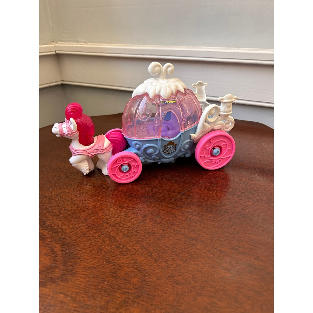 Fisher-Price Little People Princess Cinderella Horse Carriage 2016 Music/Lights